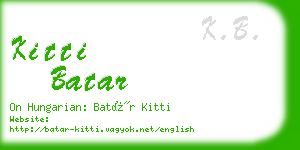 kitti batar business card